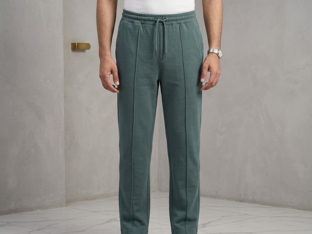 Men's Green Relaxed-Fit Drawstring Sweatpants