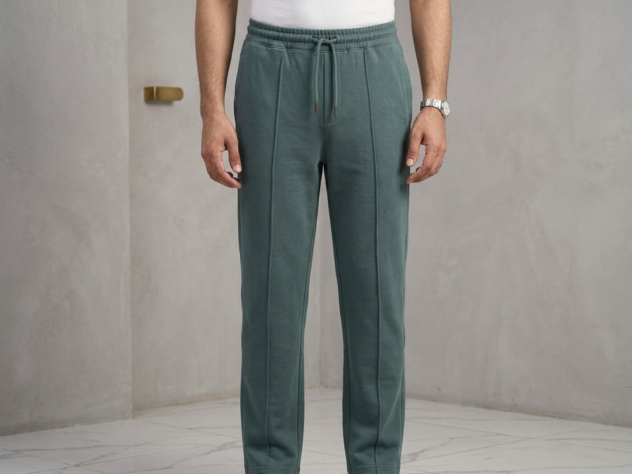 Men's Green Relaxed-Fit Drawstring Sweatpants