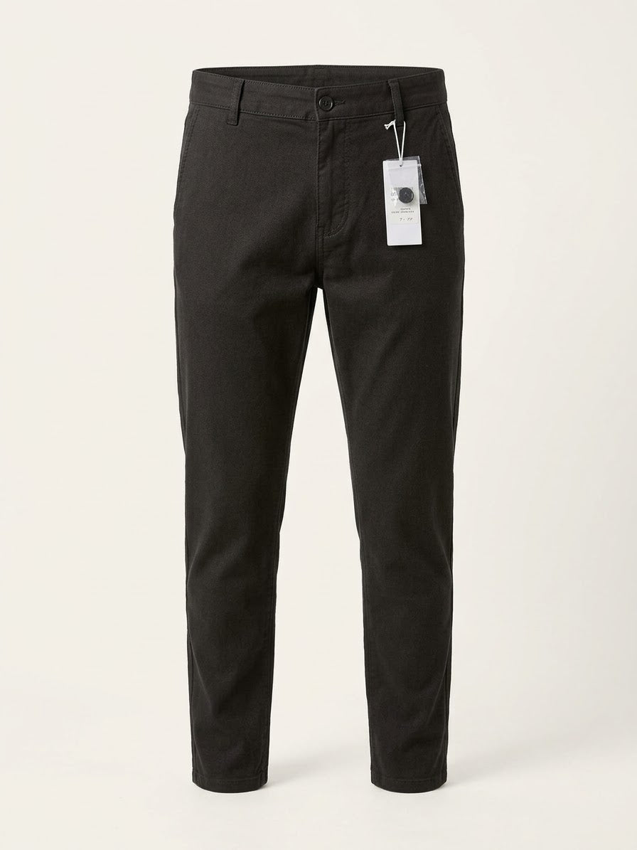 Men’s Slim Fit Black Cotton Pants