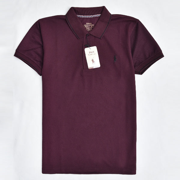 Men's Branded Polo - Mahroon