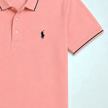 Men's Branded Polo - Peach