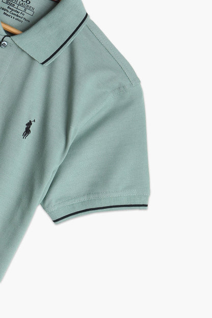 Men's Branded Polo - Mint Green