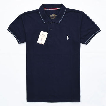 Men's Branded Polo - Navy Blue