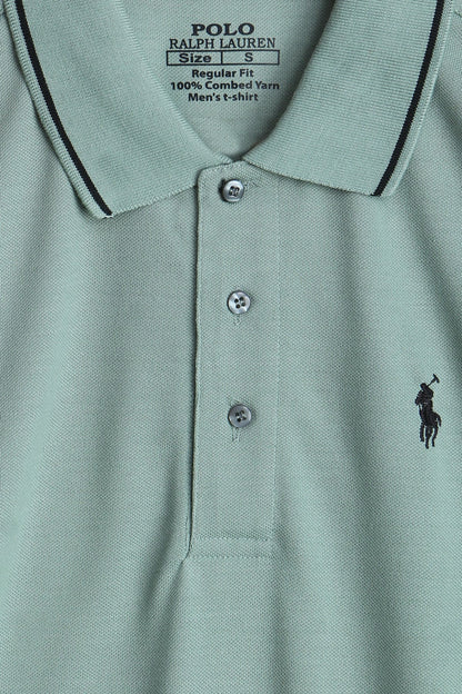 Men's Branded Polo - Mint Green