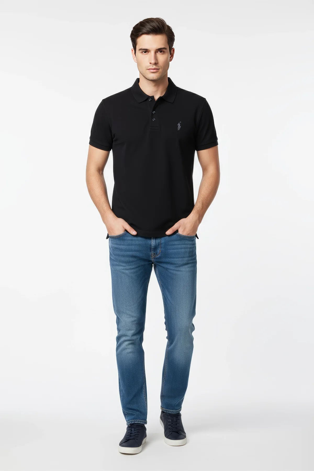 Men's Branded Polo - Black