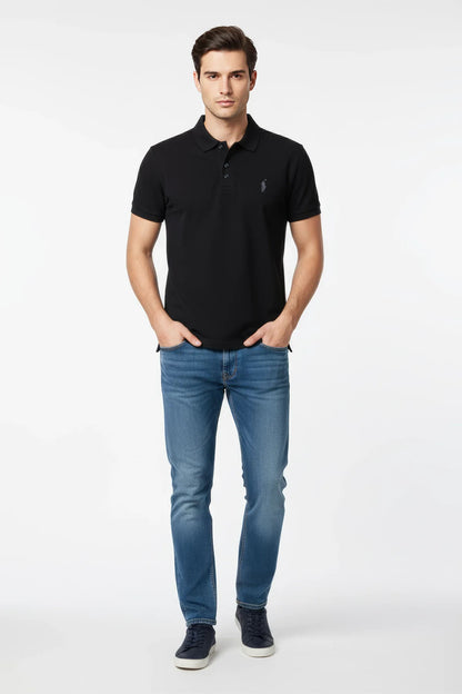 Men's Branded Polo - Black