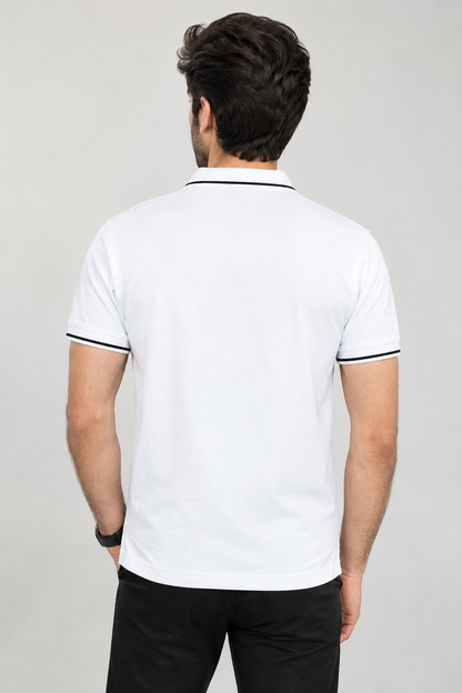 Men's White Polo T-Shirt