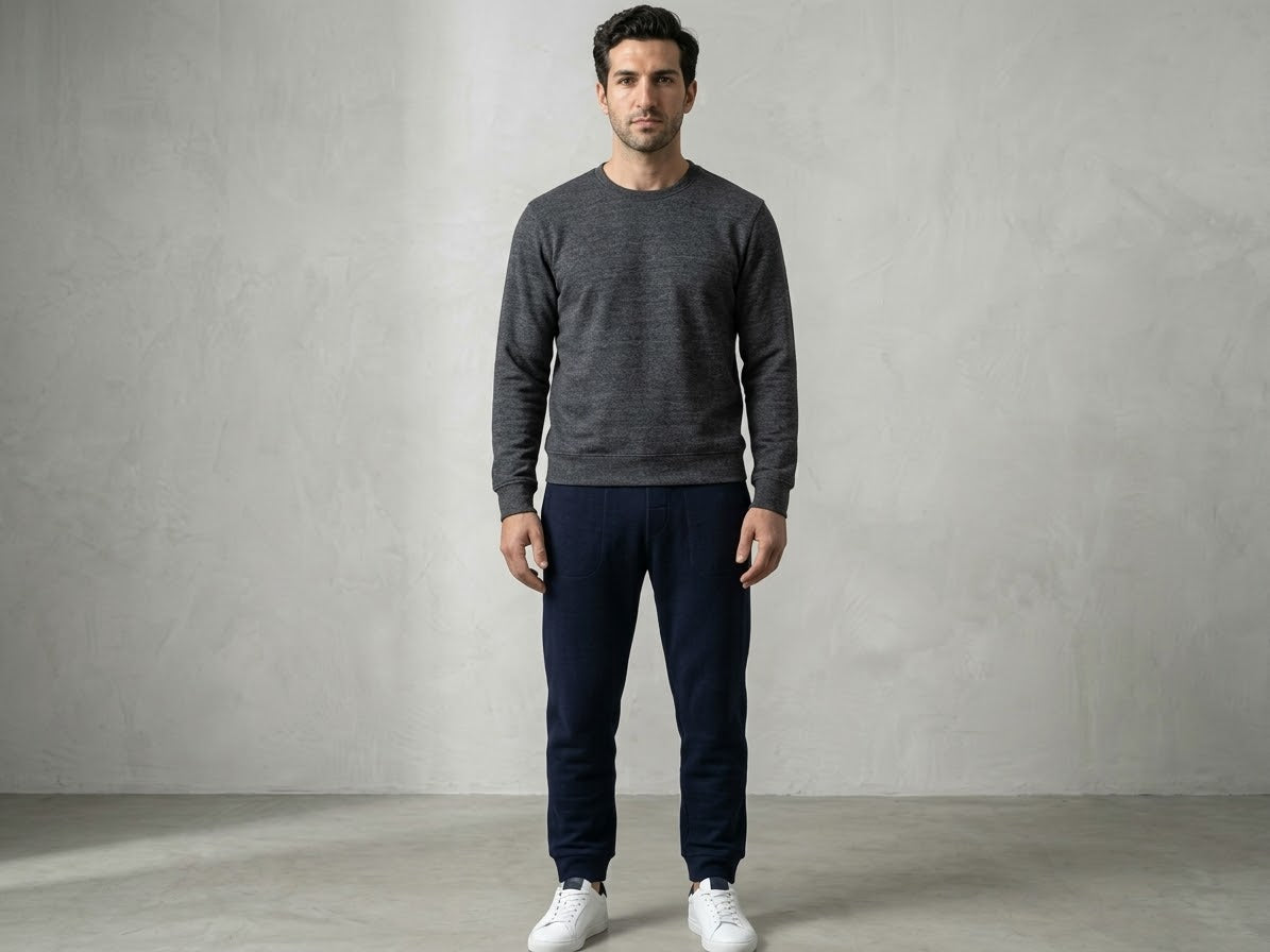 Men's Navy blue Relaxed-Fit Drawstring Sweatpants