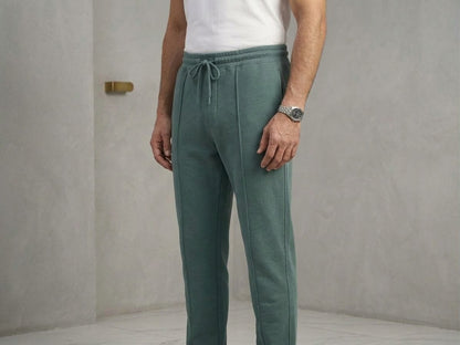 Men's Green Relaxed-Fit Drawstring Sweatpants