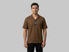 Men's Textured Short-Sleeve Resort Collar Shirt
