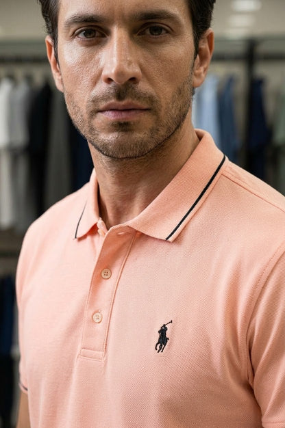 Men's classi peach Polo T- Shirt