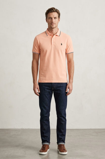 Men's classi peach Polo T- Shirt