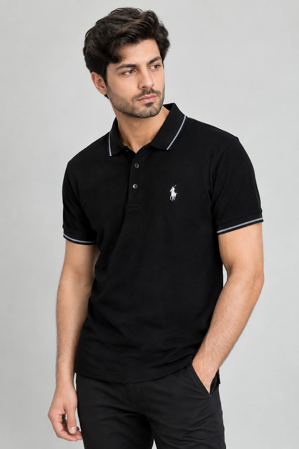 Men’s Black Polo T-Shirt