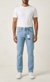 Wrangler Men’s Light Blue Washed Slim Fit Jeans