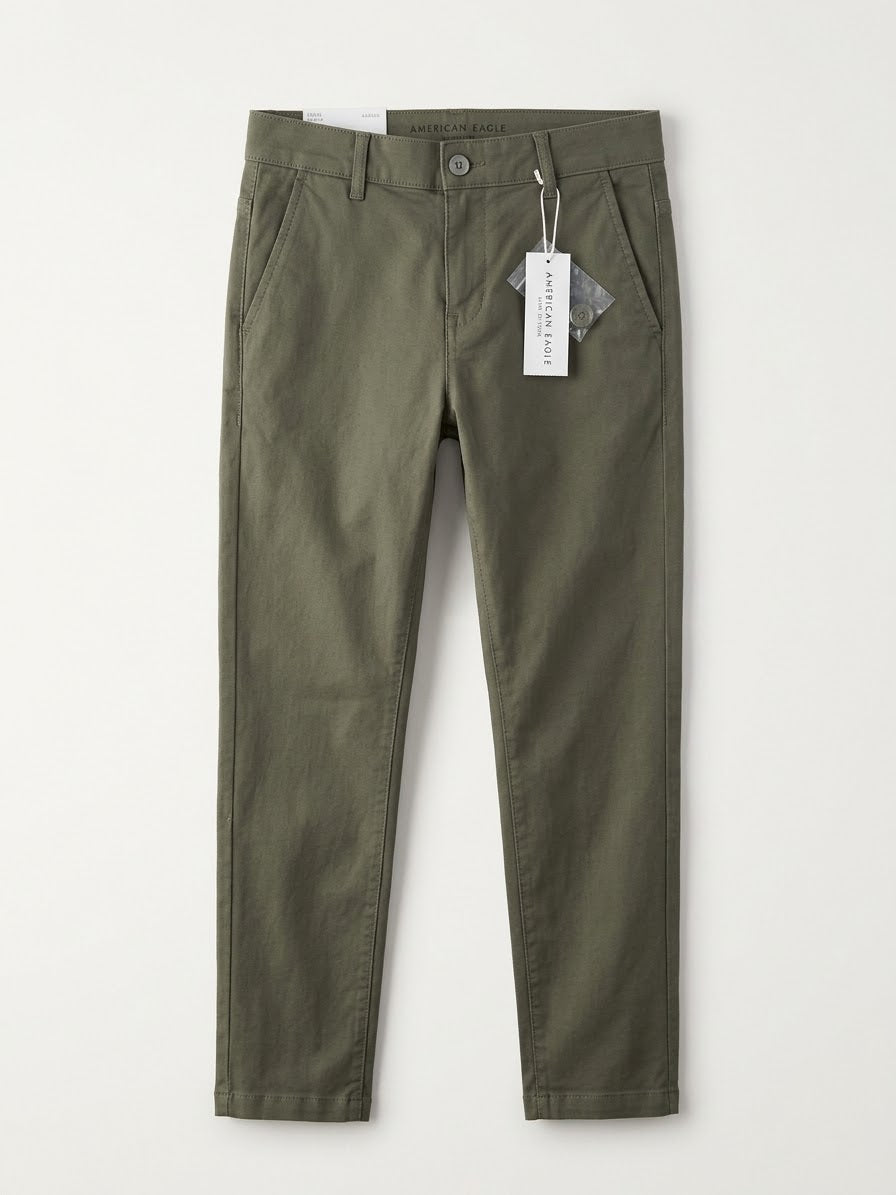 Men’s Olive Green Slim Fit CottonPants