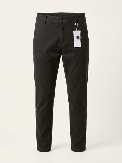 Men’s Slim Fit Black Cotton Pants