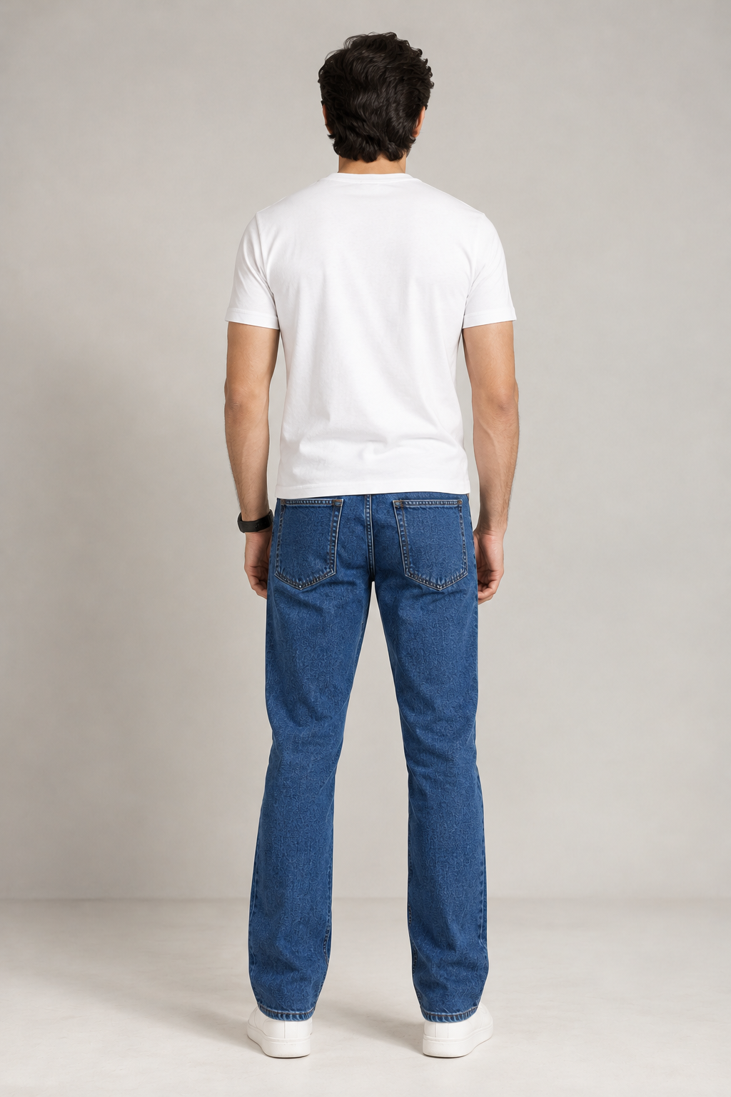 Men’s Classic Blue Straight-Fit Denim Jeans – Wrangler Style