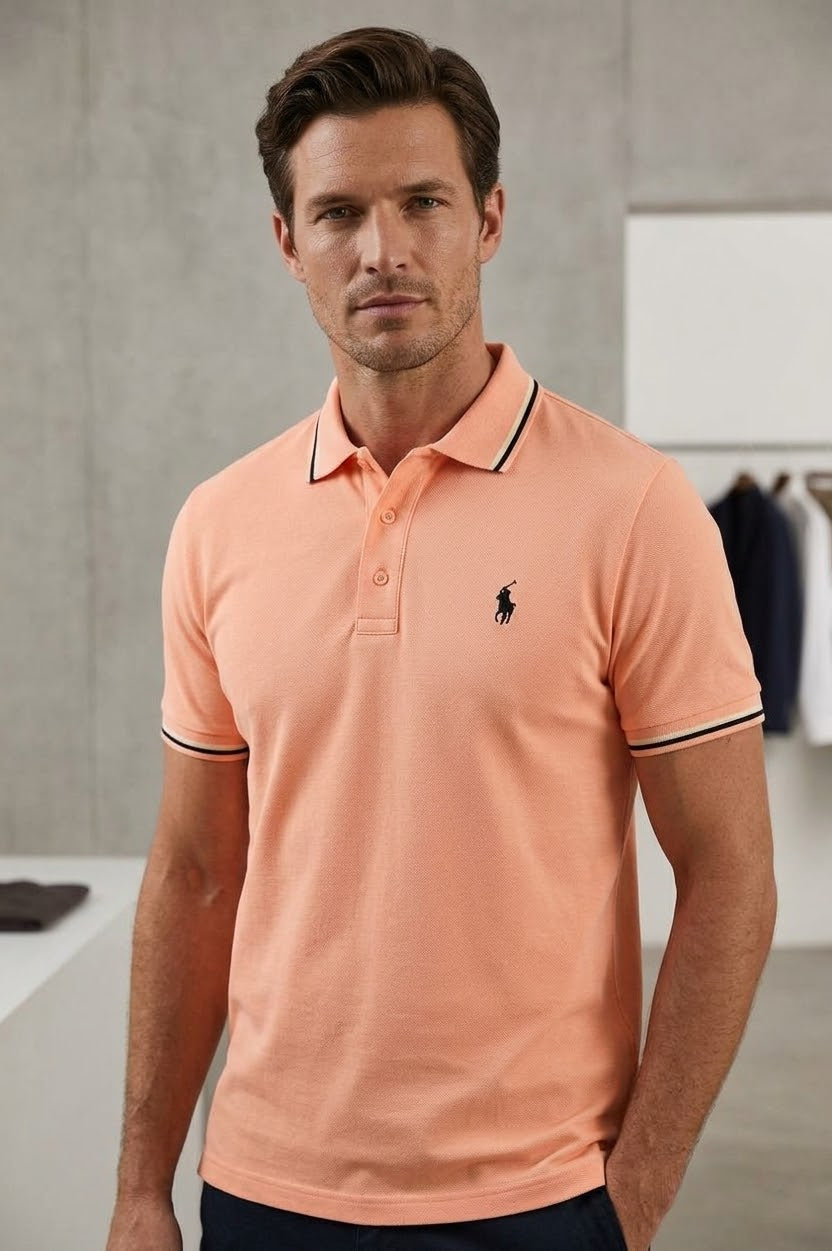 Men's classi peach Polo T- Shirt