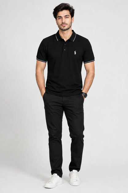 Men’s Black Polo T-Shirt