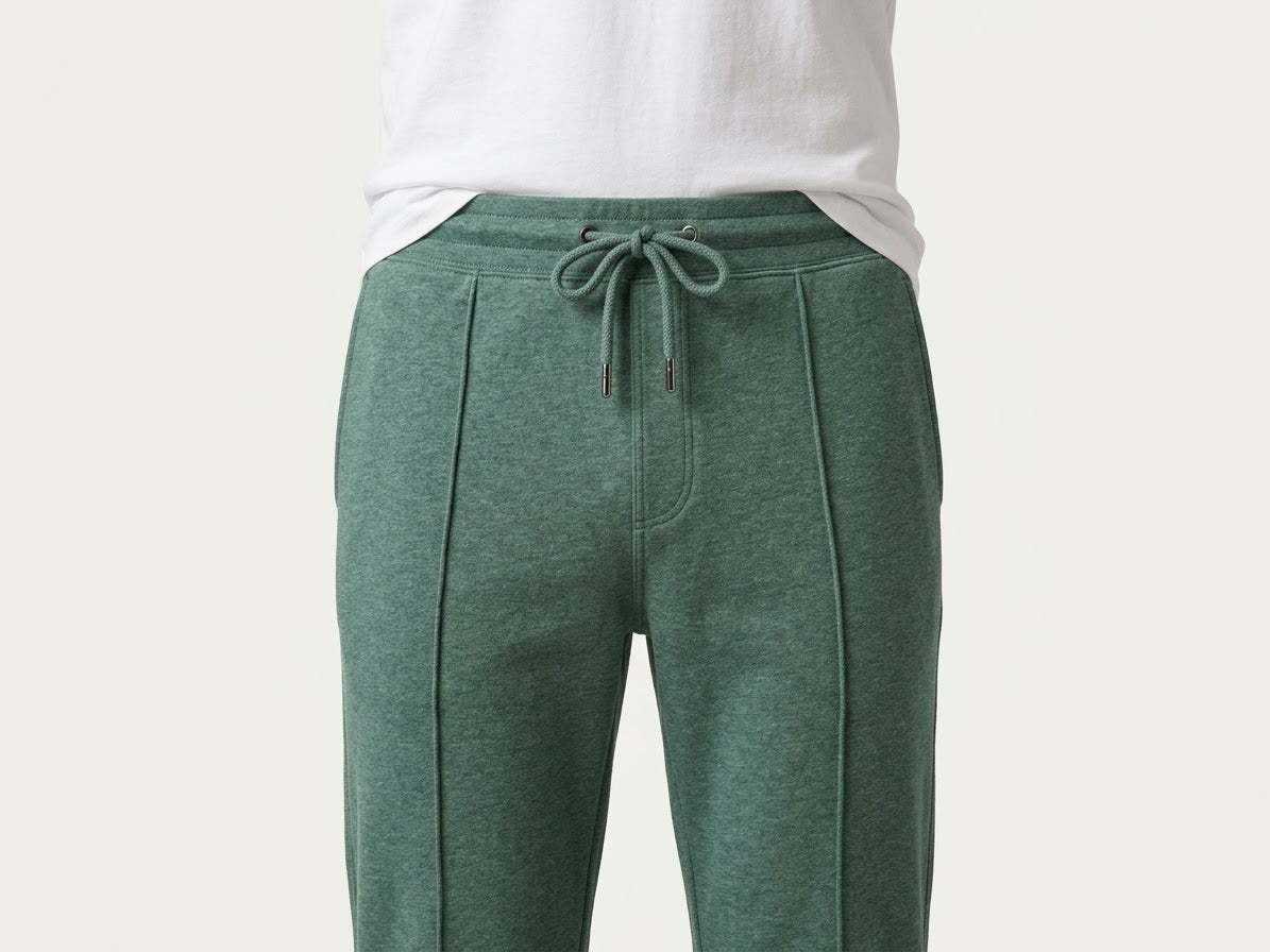 Men's Green Relaxed-Fit Drawstring Sweatpants