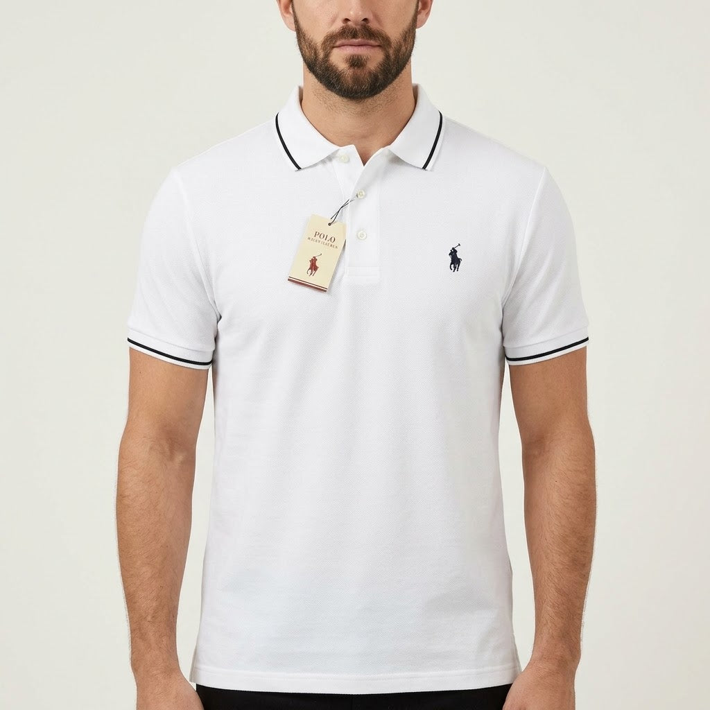 Men's White Polo T-Shirt
