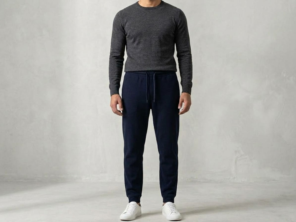 Men's Navy blue Relaxed-Fit Drawstring Sweatpants