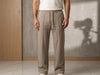 Men's Beige Relaxed-Fit Drawstring Sweatpants
