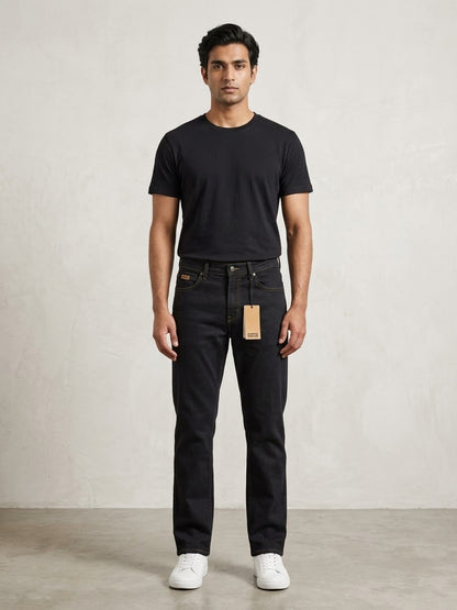 Wrangler Men’s Black Washed Slim Fit Jeans